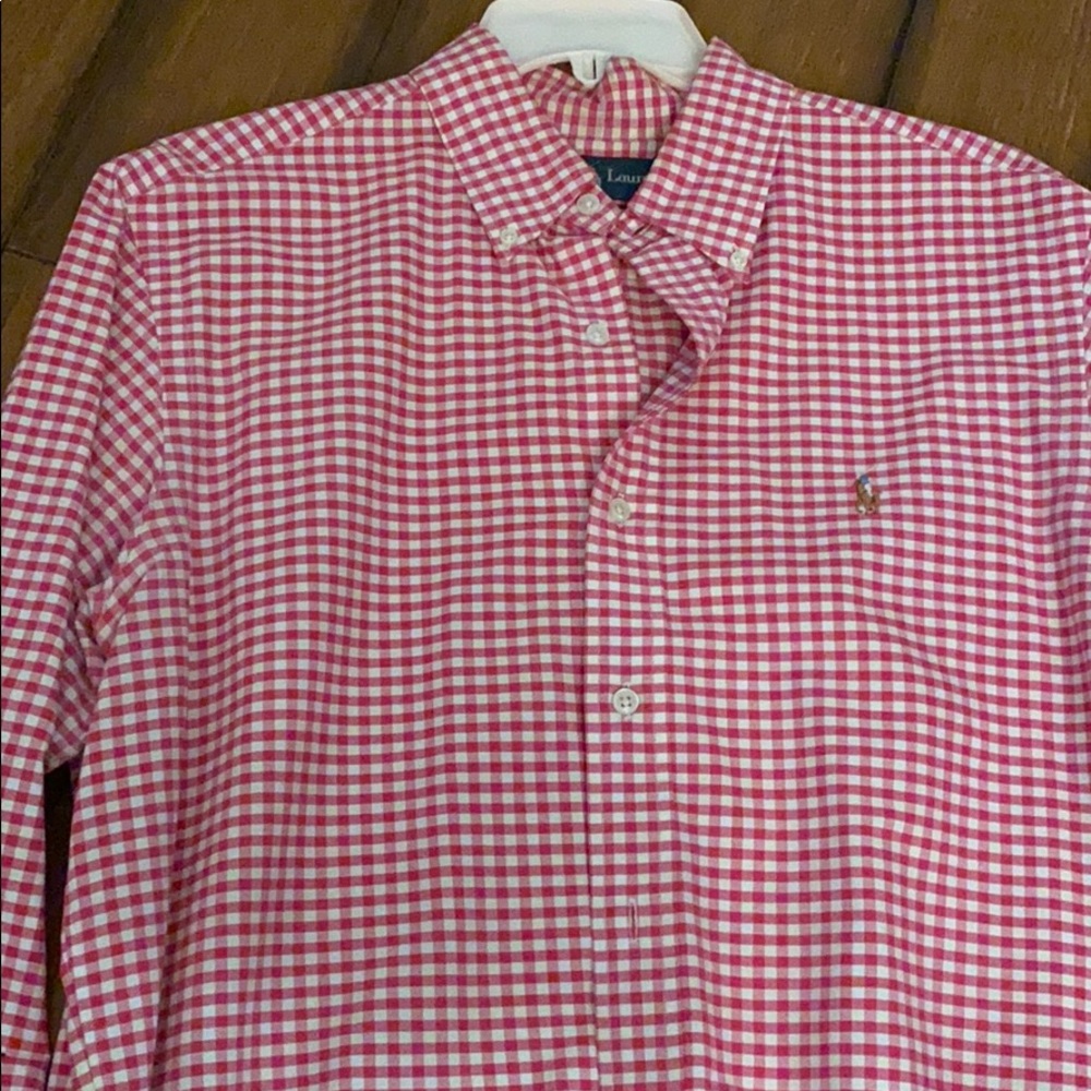 Ralph Lauren Pink Gingham Button Down